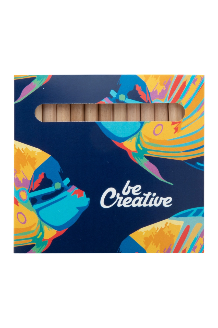 set de 12 crayons en bois