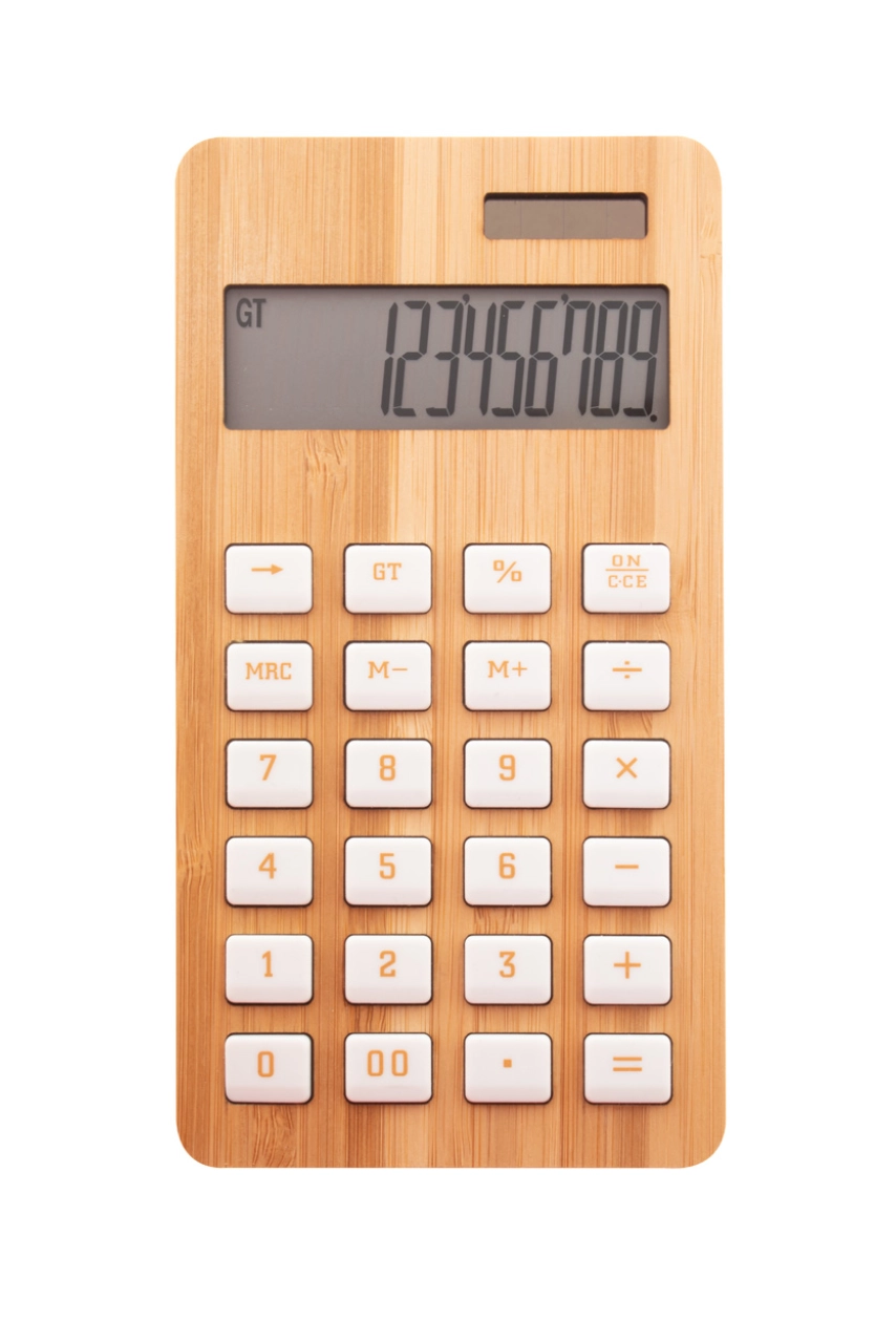 calculatrice en bambou
