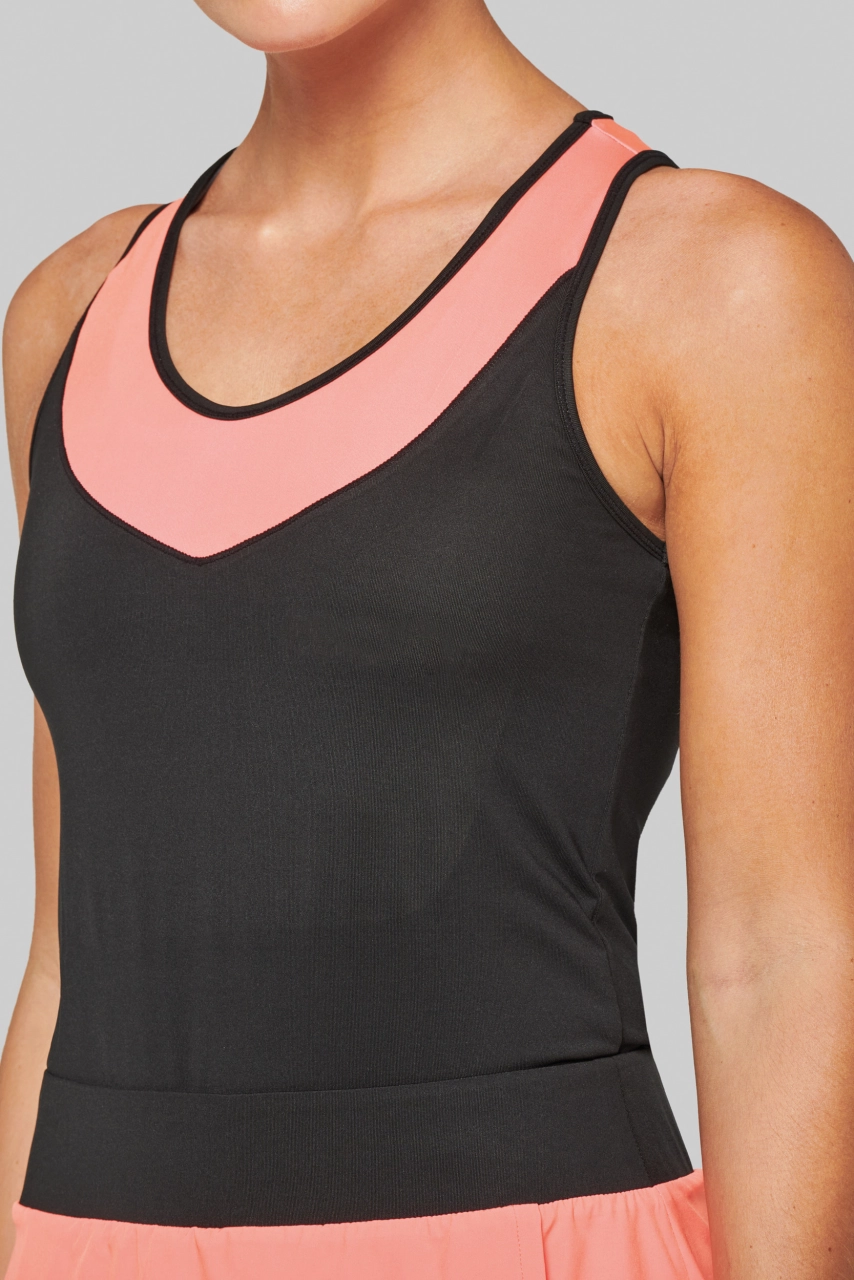 Débardeur de padel bicolore femme
