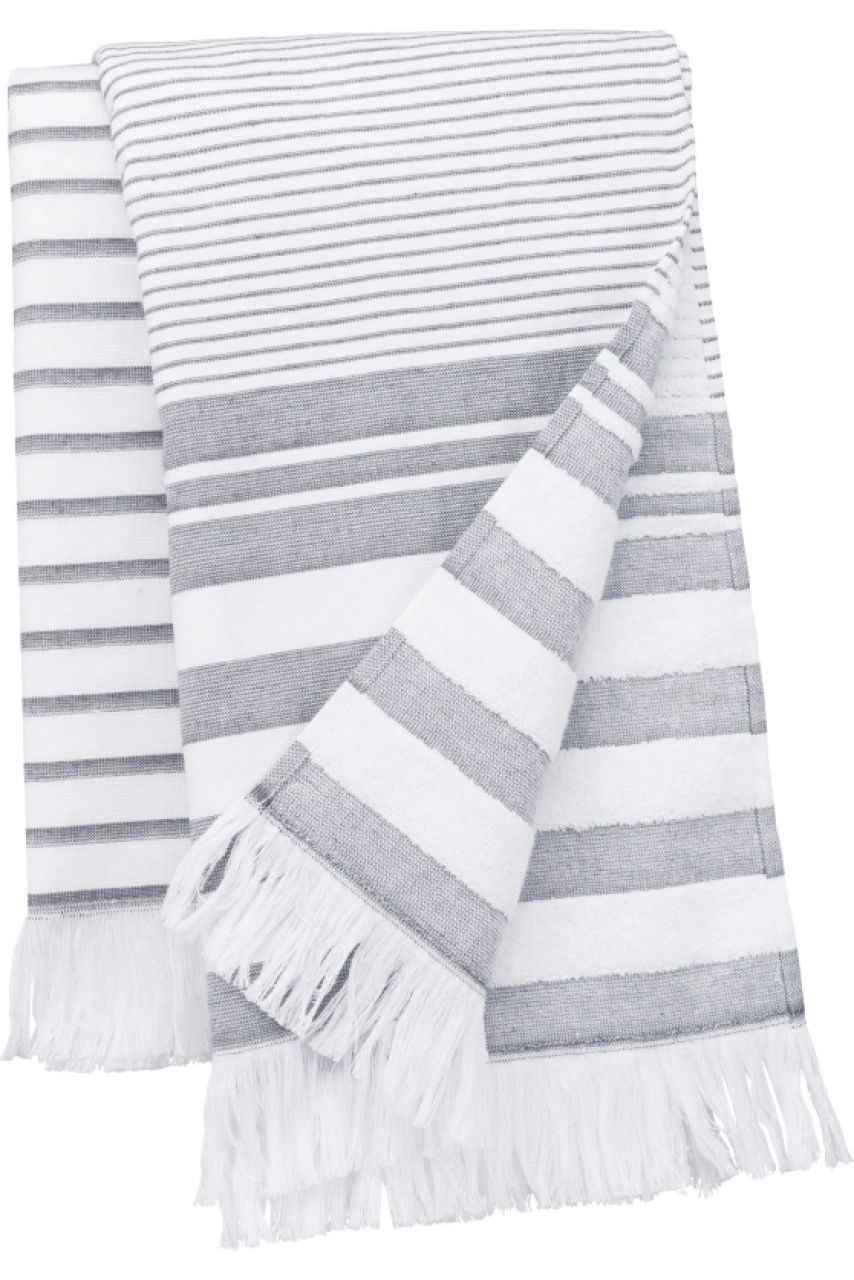Fouta rayée avec franges