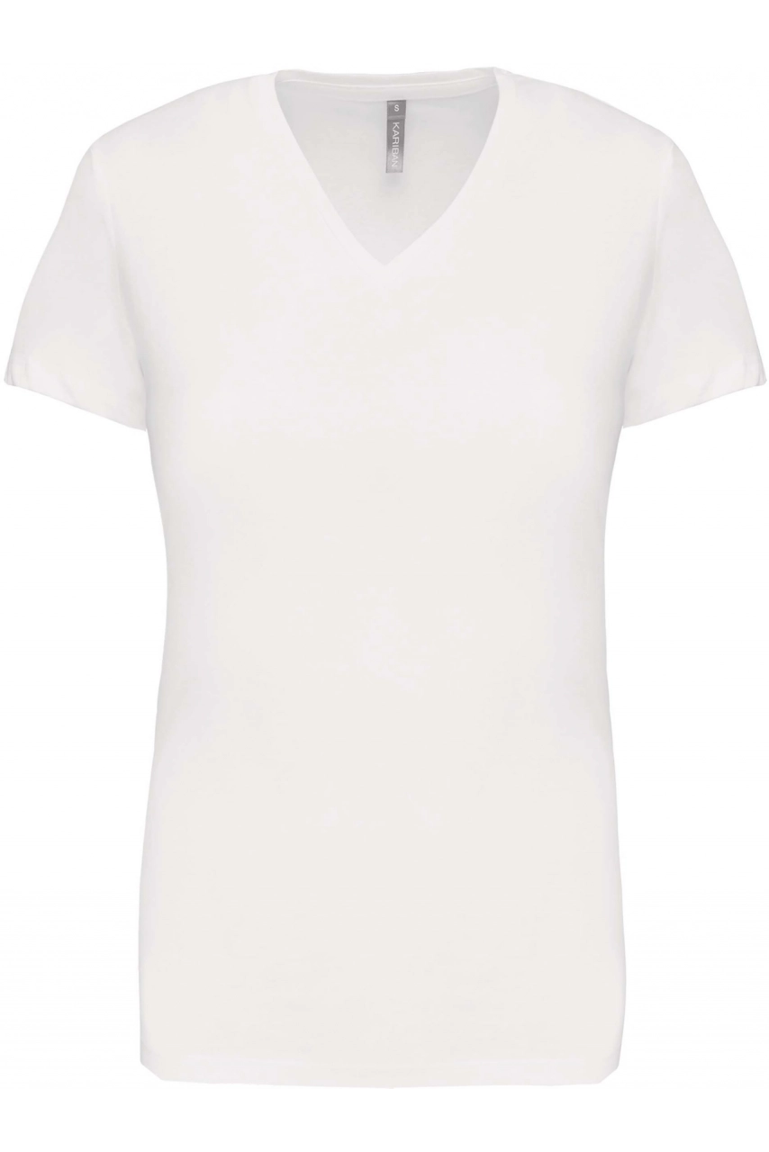 T-shirt col V manches courtes femme