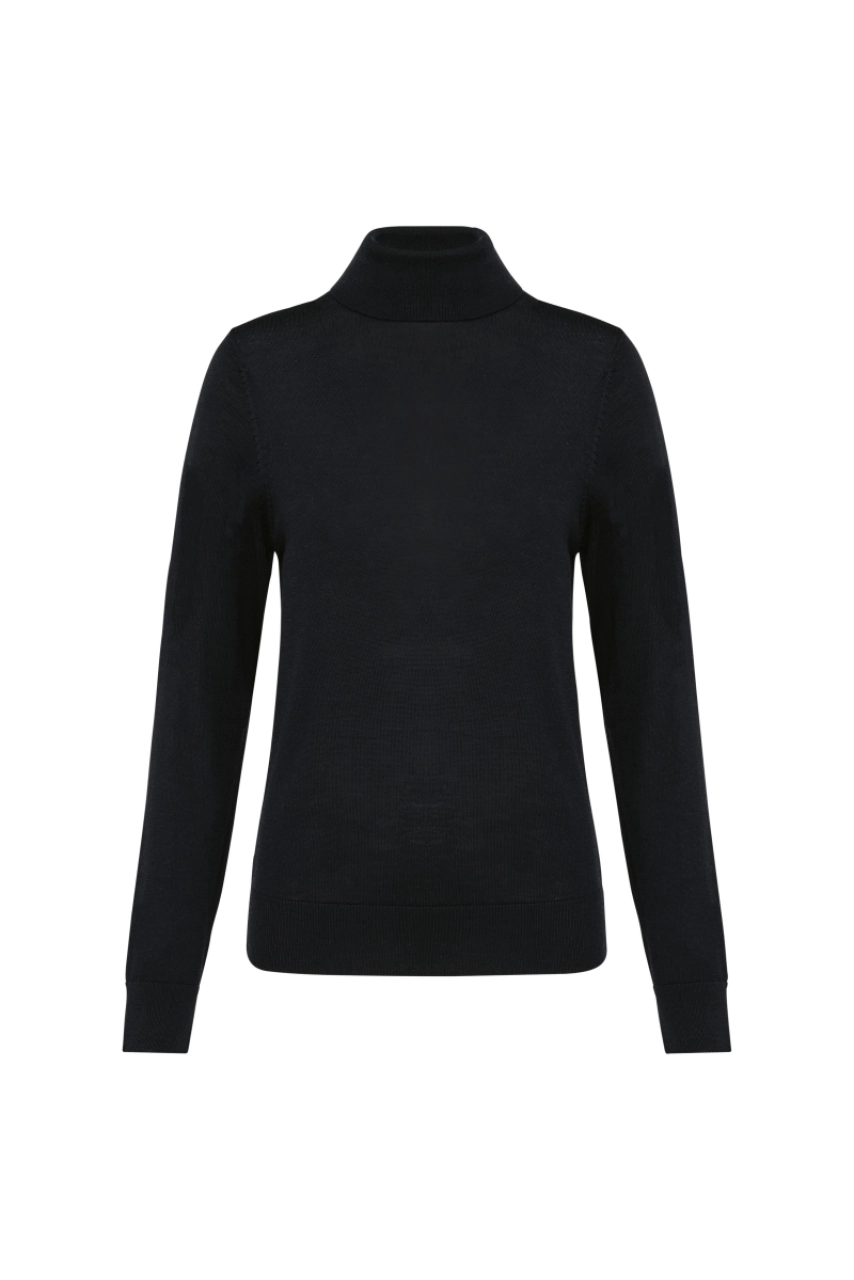 Pull Mérinos col roulé femme